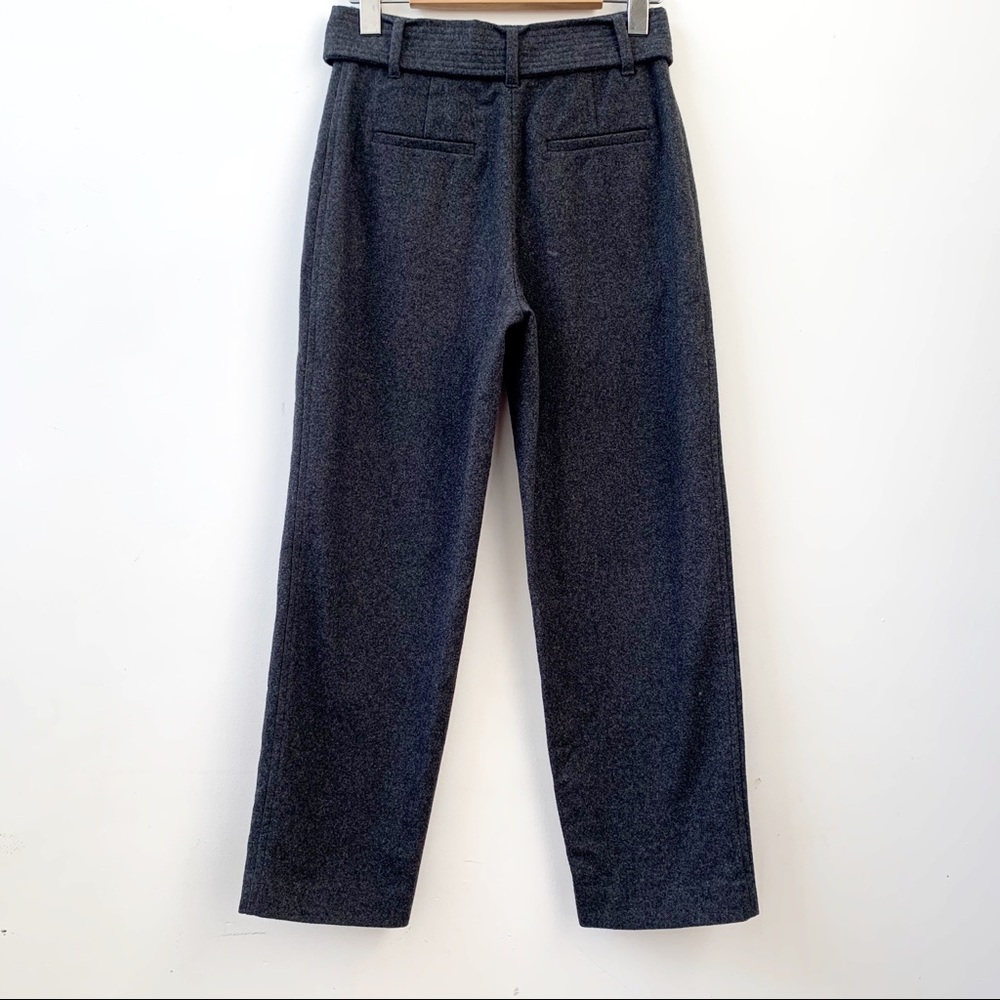 Aritzia Wilfred Jallade Gray Tie Front Cropped Tapered Leg Wool Pants - Picture 8 of 16